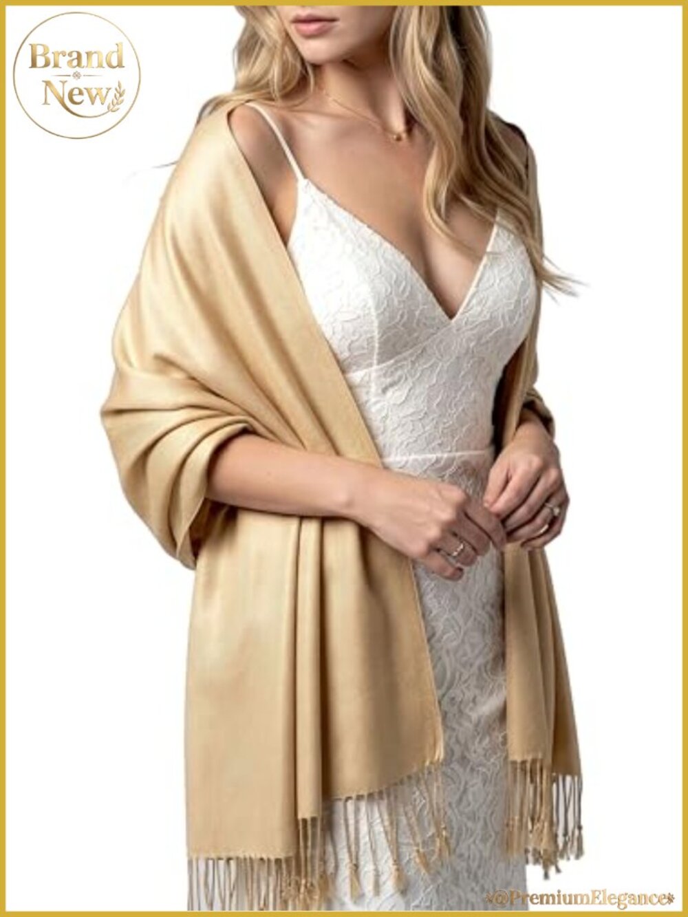 Achillea Lightweight Pashmina Scarf & Wrap for Women - Soft Silky Shawl for